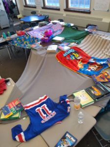 a blanket fort in a classroom