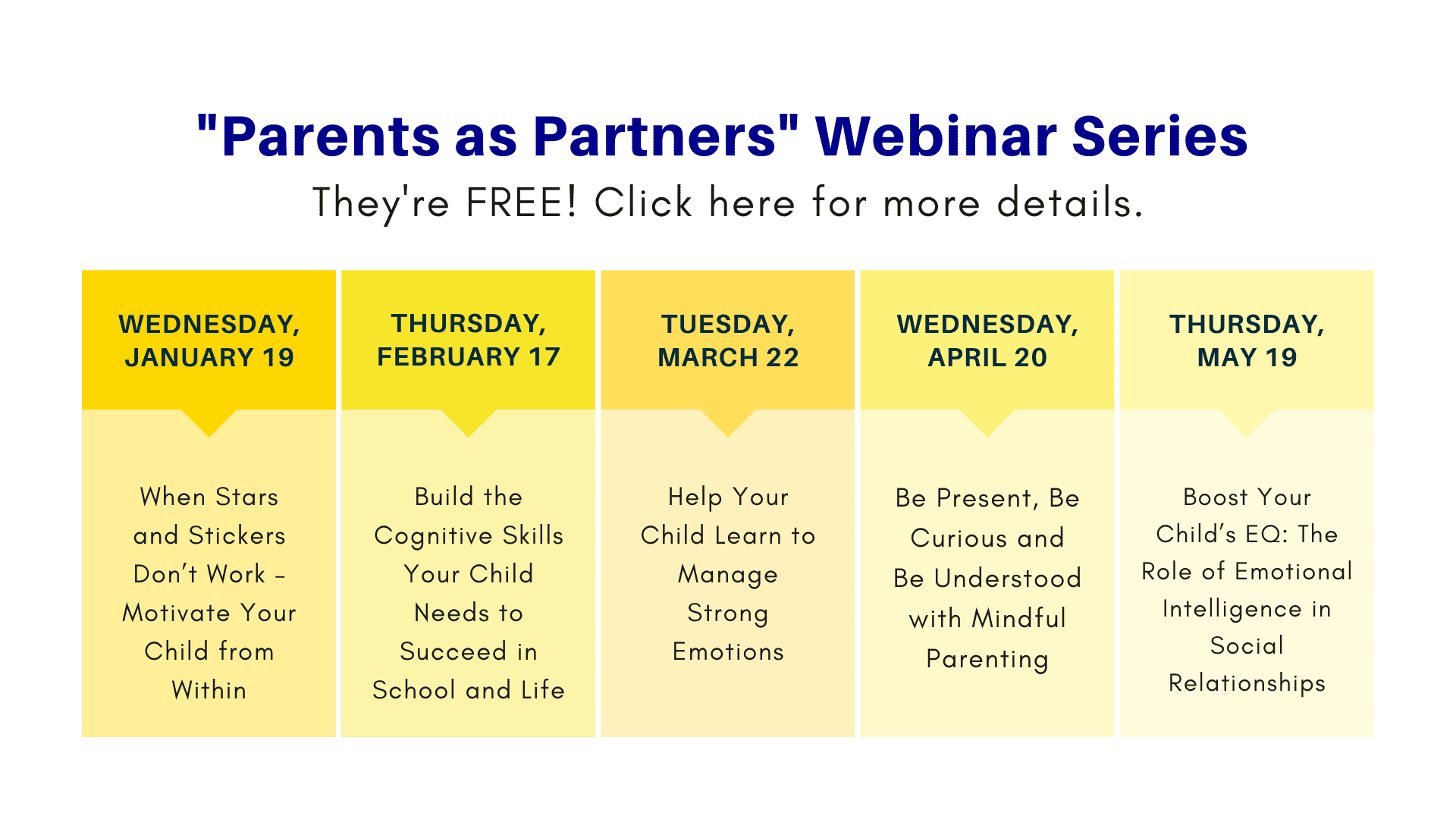 free parent webinar series click here for more details