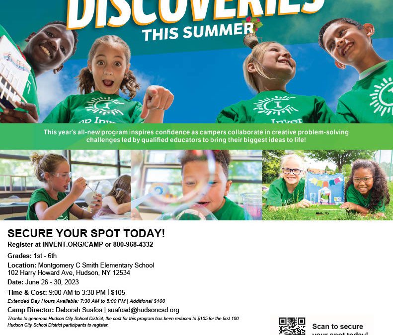 Camp Invention for Grades 1-6: June 26-30, 2023