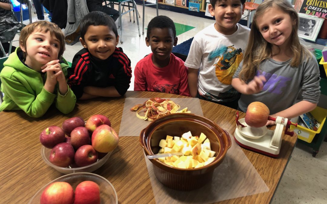 Edible Turkeys and Making Applesauce in Ms. Brown’s Class