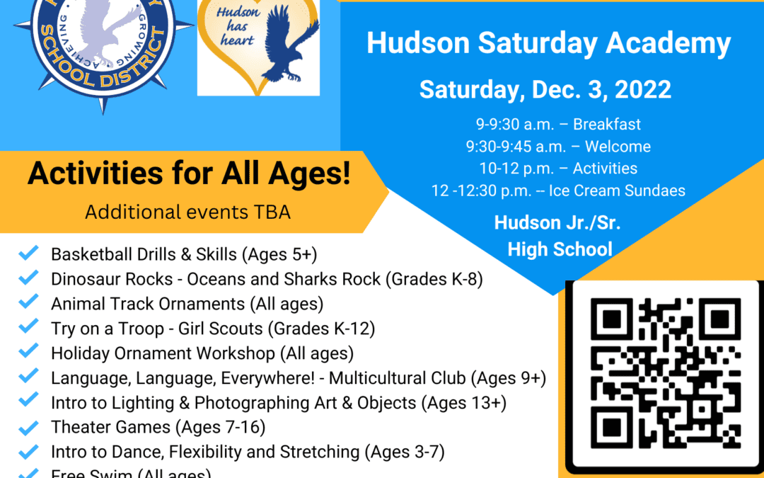 Hudson Saturday Academy Updates Letter