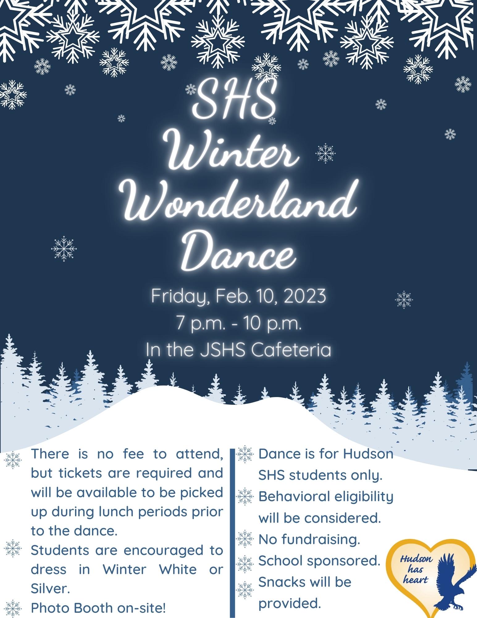 SHS Winter Wonderland Dance 2/10/23 | Hudson City School District