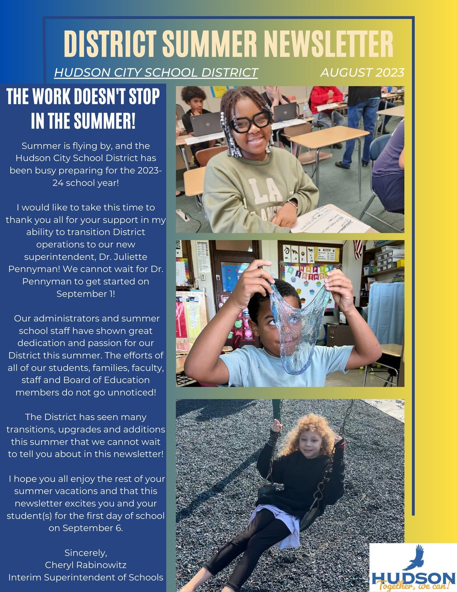 Hudson City School District Newsletter: Summer 2023 | Hudson City ...