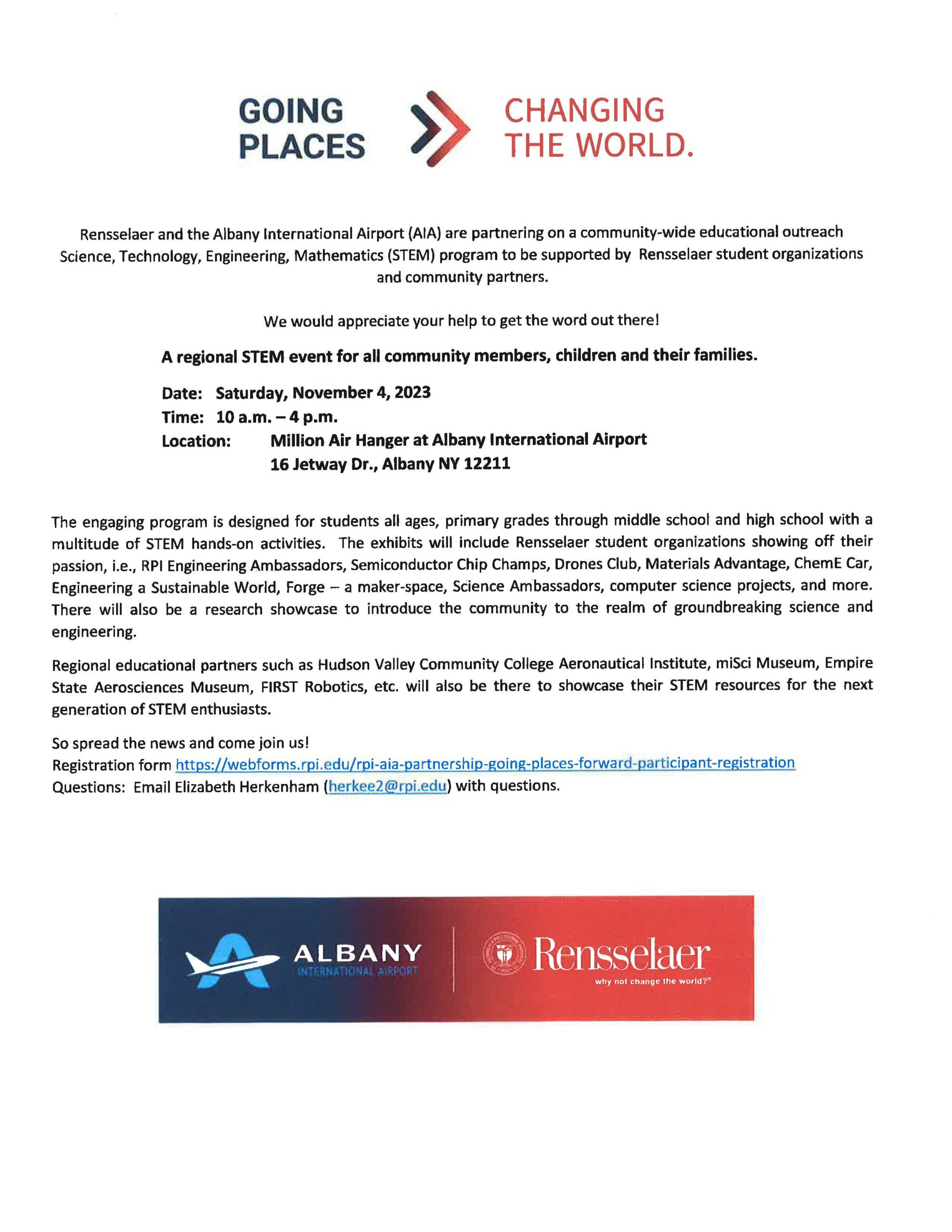 RPI STEM Event Transportation Form for 11/4/23 | Hudson City School District